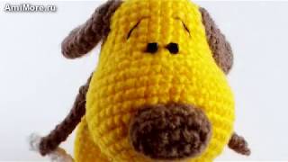 Амигуруми: схема Собачка-сувенир. Игрушки вязанные крючком. Free crochet patterns.