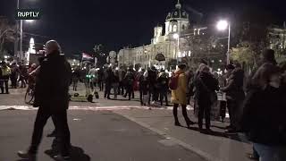 LIVE: Protest against COVID restrictions in Vienna as Austria goes into full lockdown