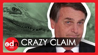 Brazil’s Bolsonaro Suggests Covid Vaccine May Turn Humans into Alligators