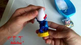 Мега игрушка яйцо Распаковка Smurfs основным игрушка яйцо распаковки рабочих Smurfs Игрушки