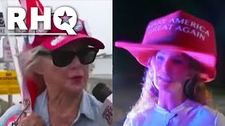 MAGA Morons Spew INSANE Conspiracies At Mar-A-Lago Protest