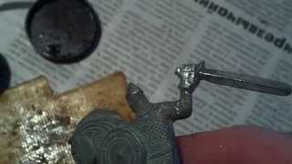 Ремонт солдатика из сплава (возможно силумин) СССР