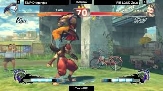 SSF4AE Team Pie Tourney - EMP DragonGod (Ibuki) vs PIE LOUD Zeus (Vega)