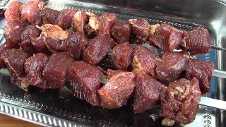 Шашлык из баранины.  Обвалка. Как замариновать. Овощи гриль