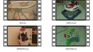 USATO PER BIMBI -- BOX+GIRELLO+MARSUPIO+TAVOLINO