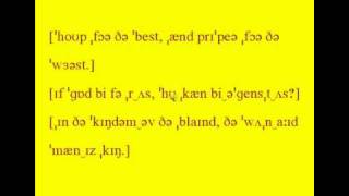 Texts in IPA Phonetic Transcription 003 -  Some English Proverbs