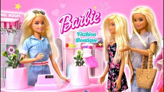 Barbie and Fashion Shop LET'S PLAY WITH BARBIE! Unboxing and playing