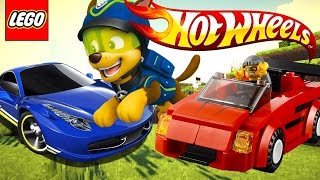 Hot Wheels / Хот Вилс против ЛЕГО в МАЙНКРАФТ. Развивающий мультик. Гонщик - комментатор. Машинки