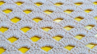 Обучение крючком. Ажурная сетка.Education hook. Openwork mesh.