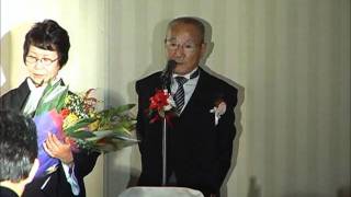 031_神田明神・結婚式_披露宴(21)両家代表挨拶新郎父～新郎