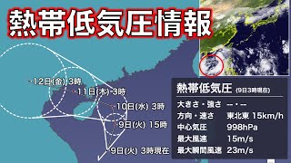 動画解説　熱帯低気圧情報 24時間以内に台風へ