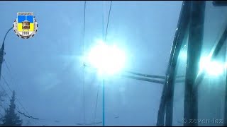 Черкасский троллейбус- Утренняя чистилка 18.02.2018