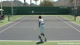 Gael Monfils Practicing his Serve