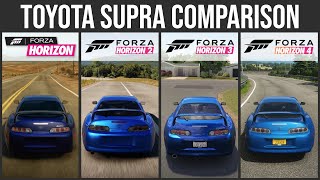 Toyota Supra Sound and Graphic Comparison - Forza Horizon 1 vs Horizon 2 vs Horizon3 vs Horizon 4