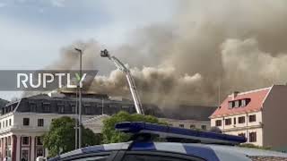 South Africa: Fire re-starts at parliament building one day after devastating first blaze