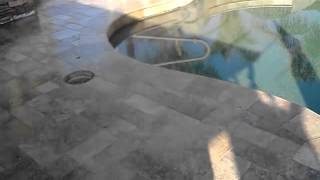 Sealing travertine pool deck