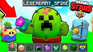 Minecraft - HOW TO PLAY SPIKE FROM Brawl Stars in Minecraft! Noob Animation!