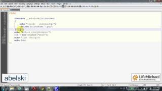 The PHP __autoLoad() Magic Function