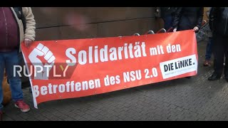 Germany: Protesters gather outside court as 'NSU 2.0' trial begins in Frankfurt