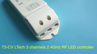 T3-CV LTech 3 channels RF wireless LED controller - kutop.com
