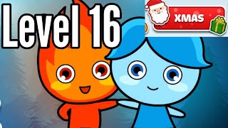LuckyBoy And PrettyGirl Level 16 Xmas Neol Android iOS Crystal Temple Maze Walkthrough Solution