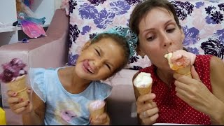 Мороженое челлендж.Пробуем резное мороженое. Угадываем вкусы.Видео для детей. Игра для детей.