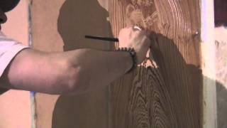 Oak woodgraining from a painter's trade show