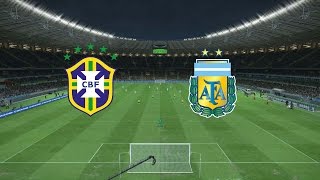 Brasil x Argentina eliminatorias Rússia 2018 - PES 2017 Estádio Mineirão Modo ESTRELA