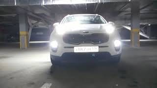 LED лампы 9006(HB4) в ПТФ на KIA SPORTAGE 4