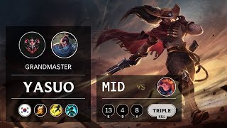 Yasuo Mid vs Zoe - KR Grandmaster Patch 9.12