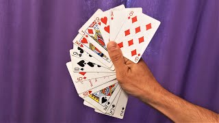 The appearance and disappearance of playing cards.  Манипуляции с картами