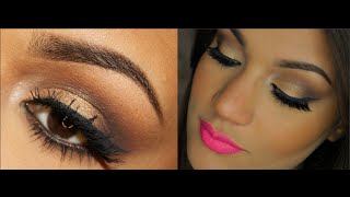 Tutorial: Ojos Dorados & Labios Rosa ♡ AbrilDoesMakeup