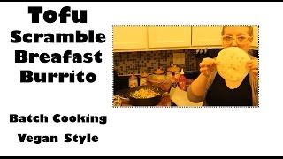 Tofu Scramble Vegan Batch Cooking Breakfast (Oil free)