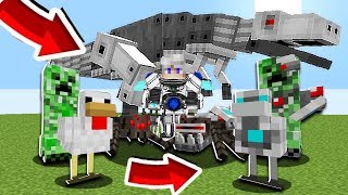 Как пройти Майнкрафт ЕСЛИ ВСЕ МОБЫ СТАЛИ РОБОТАМИ / Как стать роботом в Minecraft Прохождение