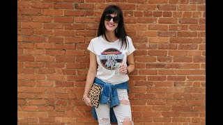 Chic Way Making A Tee Shirt and Jeans Look Extra Cool