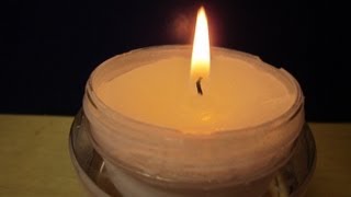 Свеча в стеклянной баночке своими руками