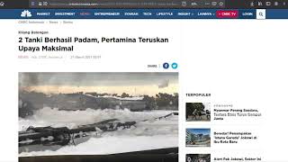 Pertamina Berhasil Padamkan Api pada 2 Tangki di Kilangan Balongan