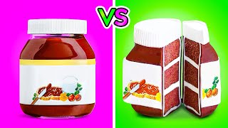 ЧЕЛЛЕНДЖ: ТОРТ VS НАСТОЯЩАЯ ЕДА || Идеи для украшения тортов и крутые челленджи от 123 GO! Like