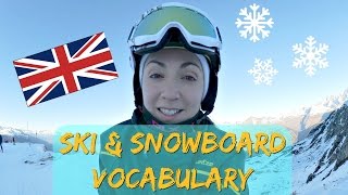 ENGLISH VOCABULARY LESSONS: Ski & Snowboarding Equipment #1