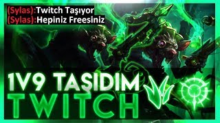HARD SMURFING !! TEK BAŞIMA TAKIMI SIRTLADIM !! 1V9 ATAN TWİTCH ORMAN !! TWİTCH VS GRAVES