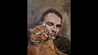 Самвел и кот Томас. Пишем портрет. Урок живописи.