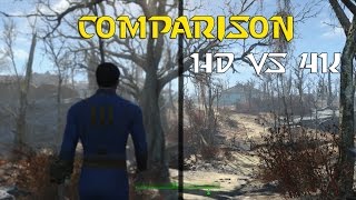 Fallout 4 HD Vs 4K Graphics Comparison
