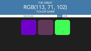 The Great RBG Color Game