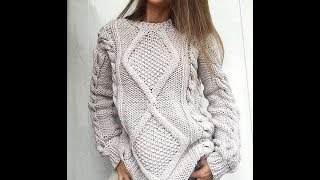 Пуловеры Спицами - спущенные плечи - 2019 / Pullovers Spokes - flattened shoulders