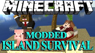 Minecraft Survival Island Mods Ep. 8 "SHIRTLESS SAILOR" w/ BajanCanadian!