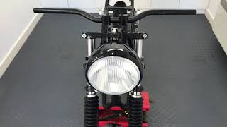 3701 H4 Headlight 7 5 Gloss Black Metal 12V 55W Retro Project Motorbike Motorcycle