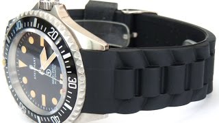 STEINHART OCEAN one Vintage Military curved lug rubber Watch strap