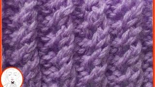 Knitting stitches for beginners& PATTERN Canadian Rib