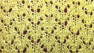 Ажурный узор спицами. Видео урок вязание на спицах. Openwork pattern. Video tutorial knitting