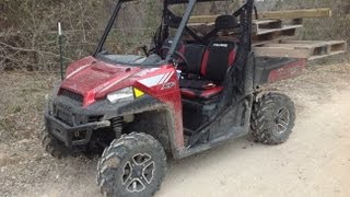 2013 Polaris Ranger XP900 Climbing Up the Creek Bank